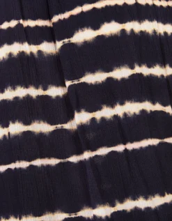 Tie-Dye Smocked Maxi Dress Black