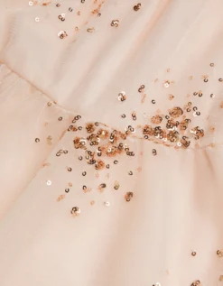 Tilly Sequin Tiered Party Dress Pink