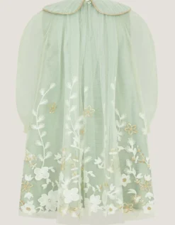 Veronica Floral Tulle Party Dress Green