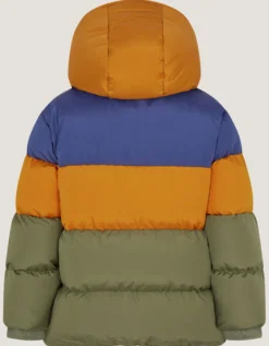 Water-Resistant Colourblock Puffer Jacket Multi